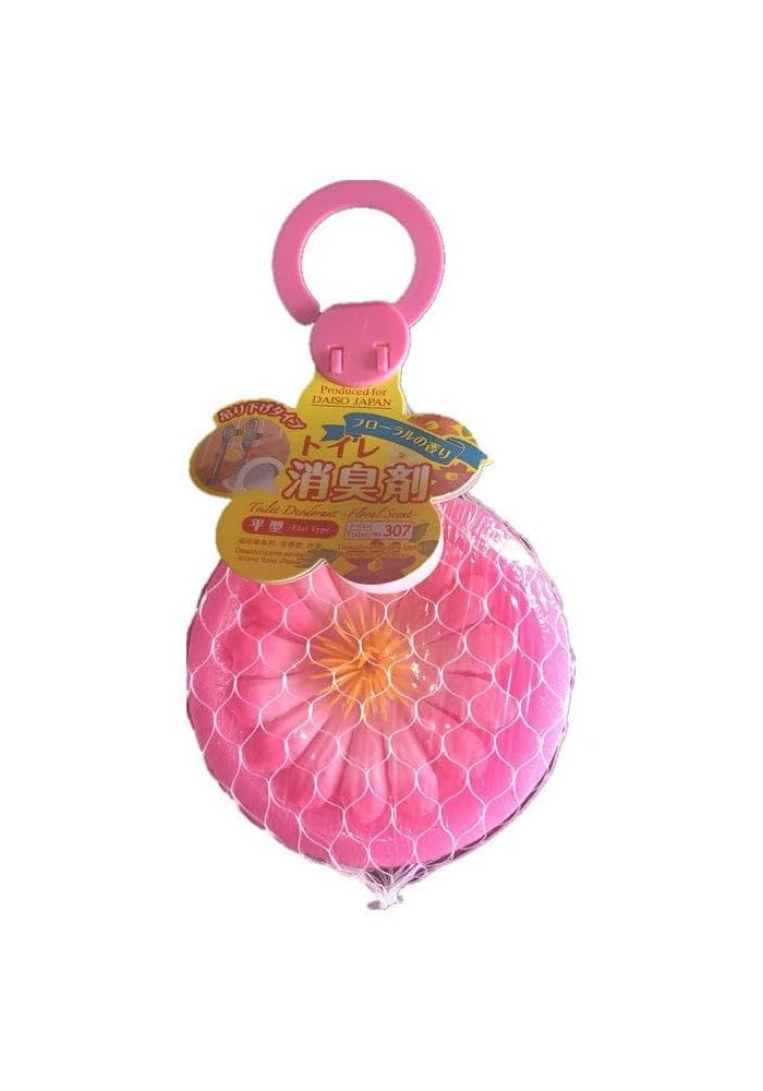 Daiso Flat Type Floral Toilet Deodorant (120g) - Pink